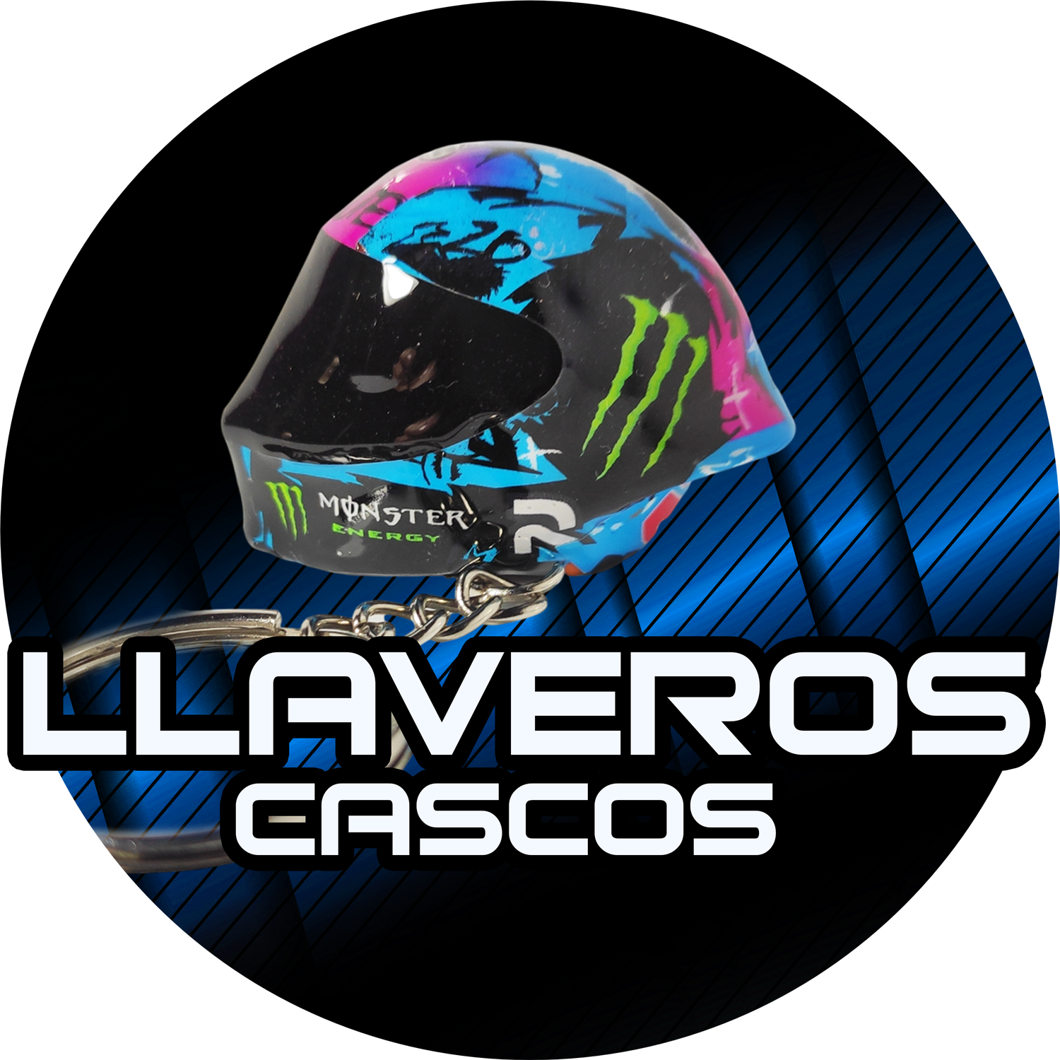 Llaveros mini cascos 3D