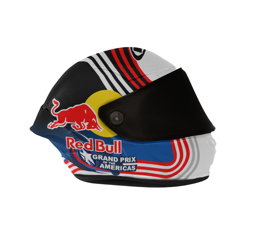 CASCO HJC RPHA 1 RED BULL AUSTIN 14cm x9cm