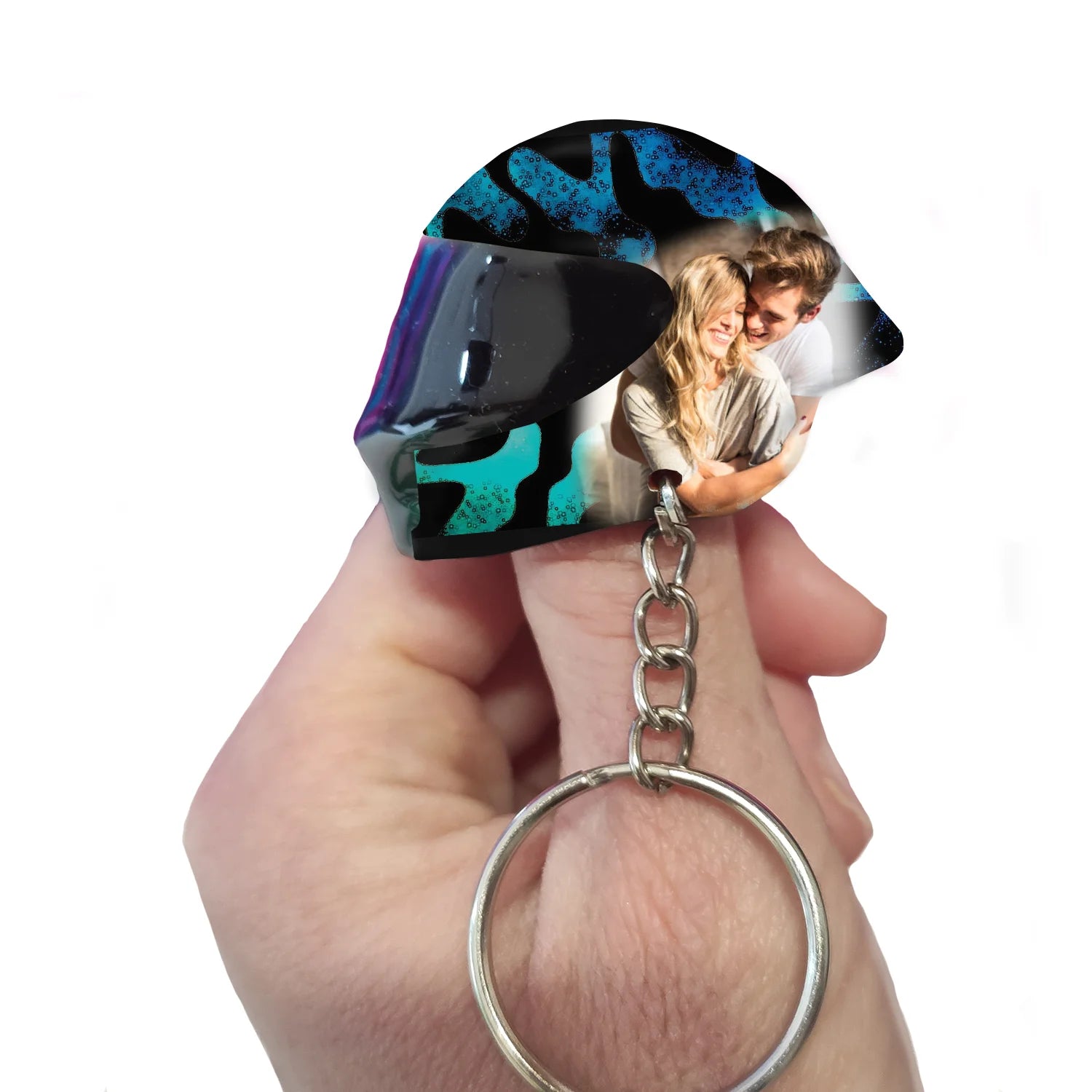 Llavero casco personalizado con foto