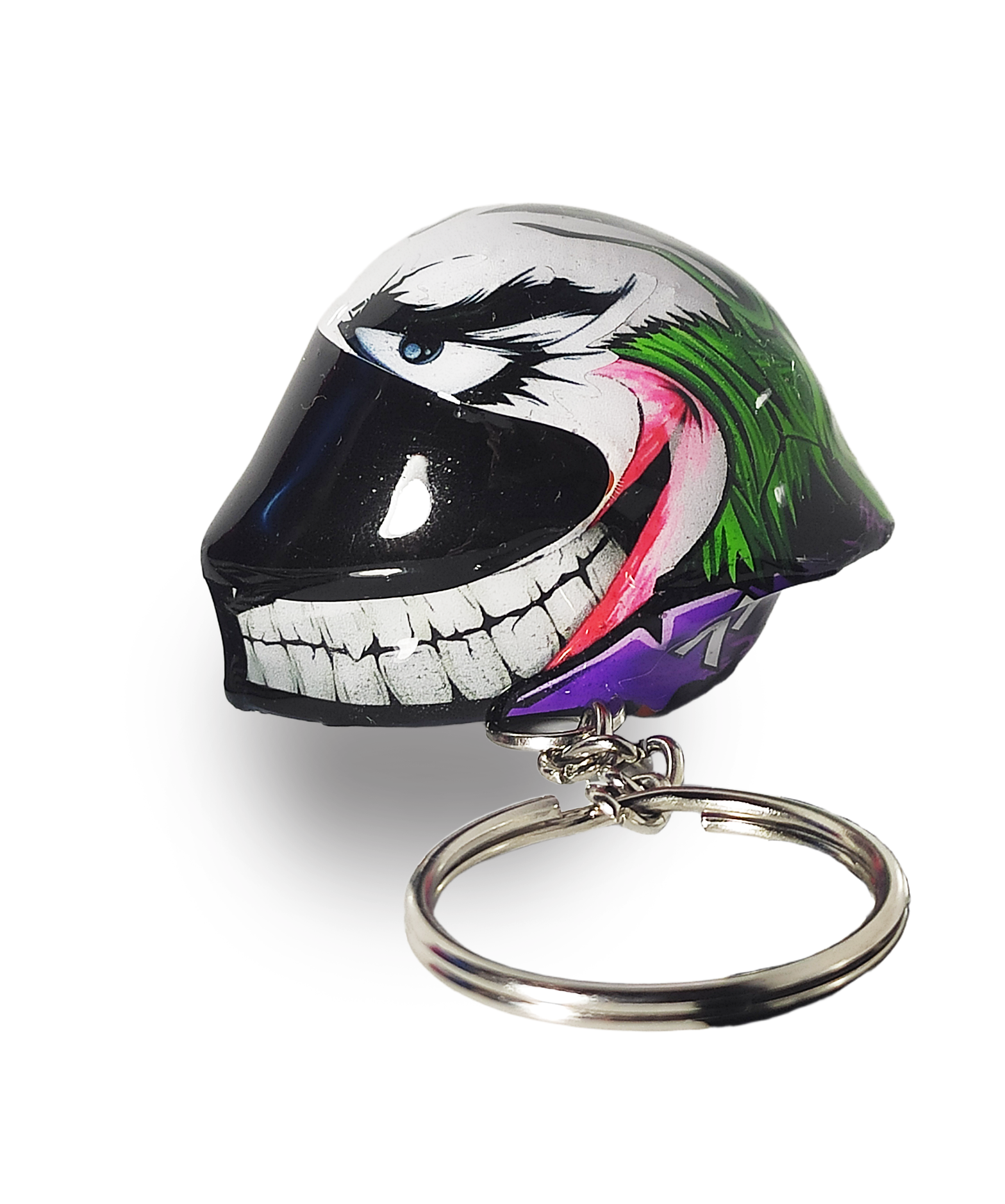 Llavero mini casco 3D joker